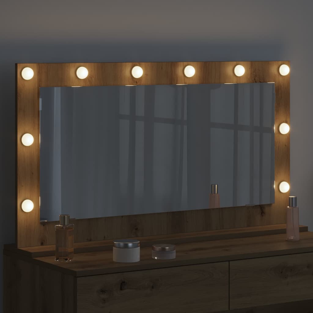 Vanity Mirror with Mirror Artisan Oak 100 x 55 x 18 cm