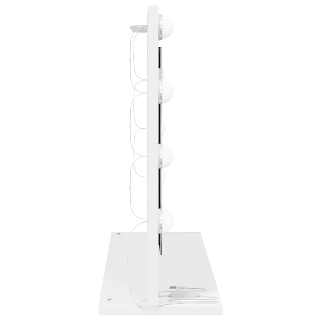 Vanity Mirror White 60 x 45 x 18 cm Engineered wood and glass