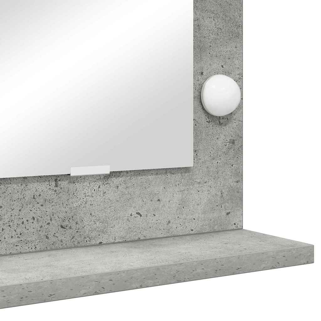 Vanity Mirror with Mirror Concrete Grey 60 x 45 x 18 cm