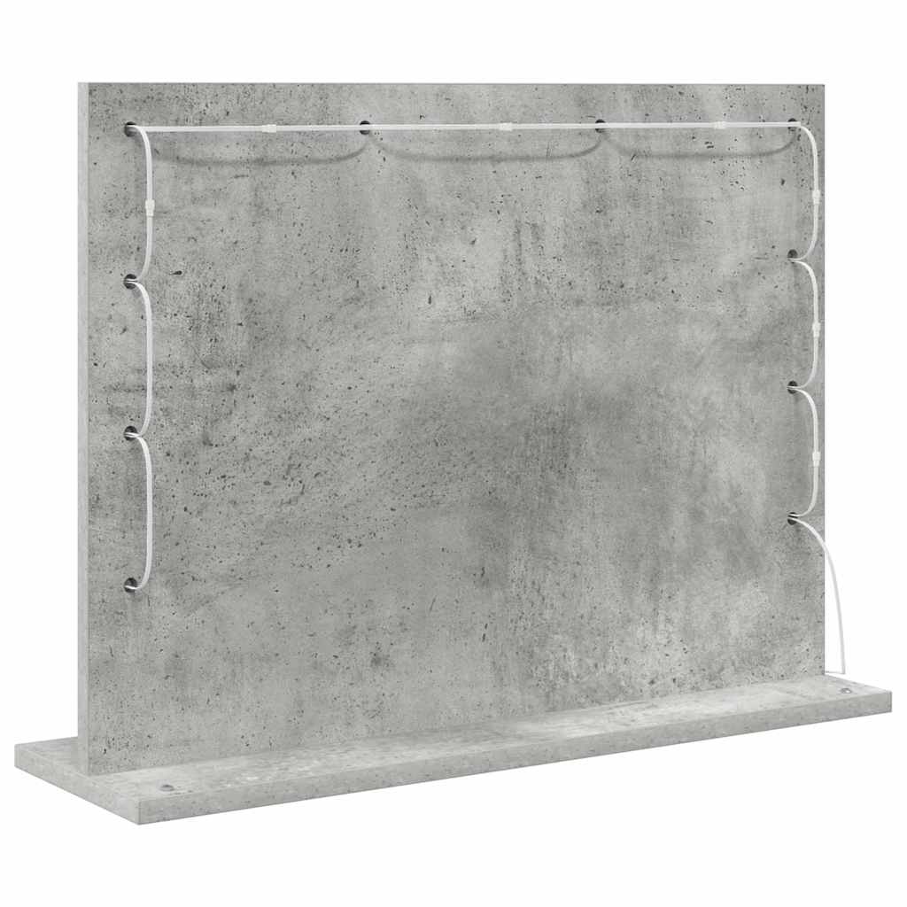 Vanity Mirror with Mirror Concrete Grey 60 x 45 x 18 cm