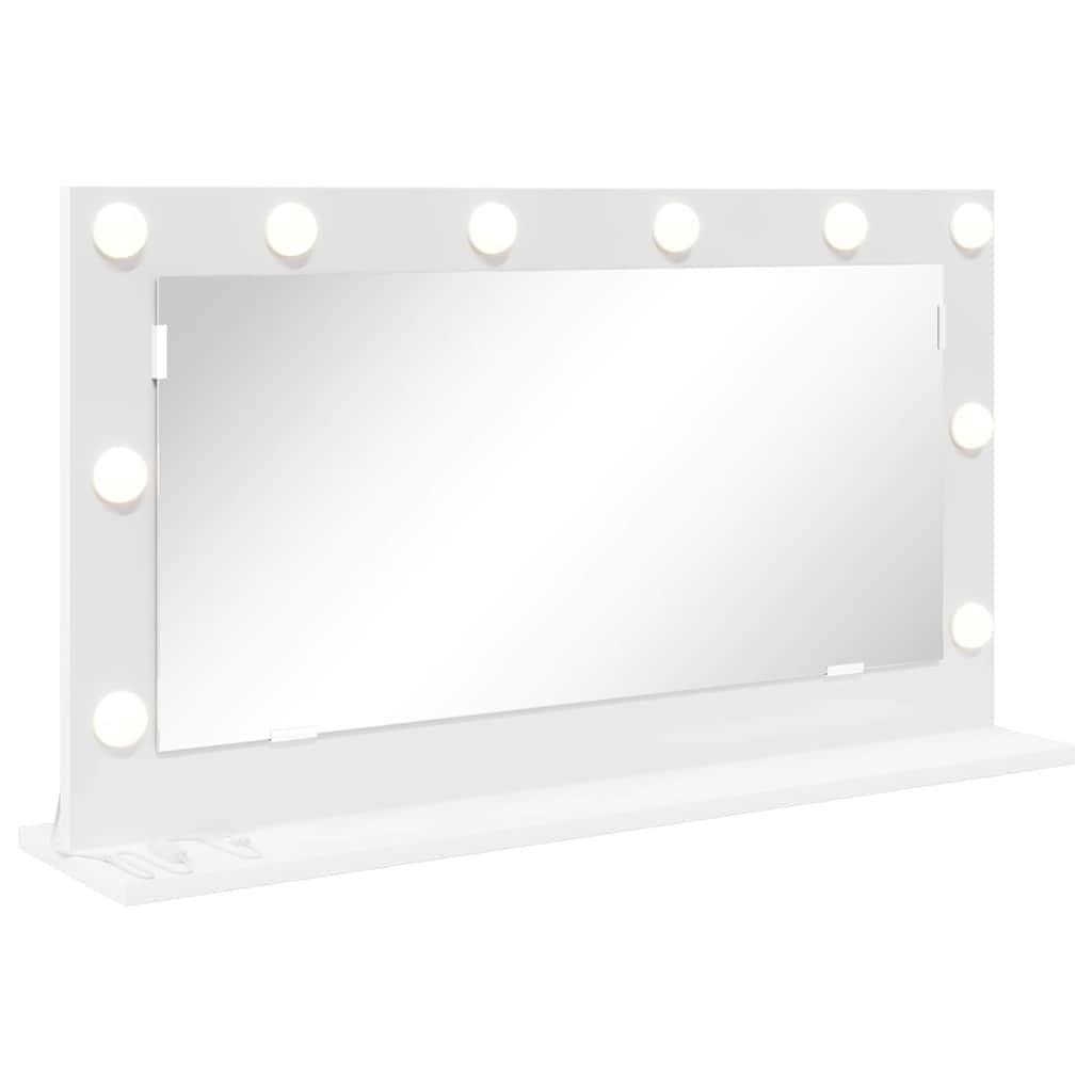 Vanity Mirror White 80 x 45 x 18 cm Engineered wood and glass