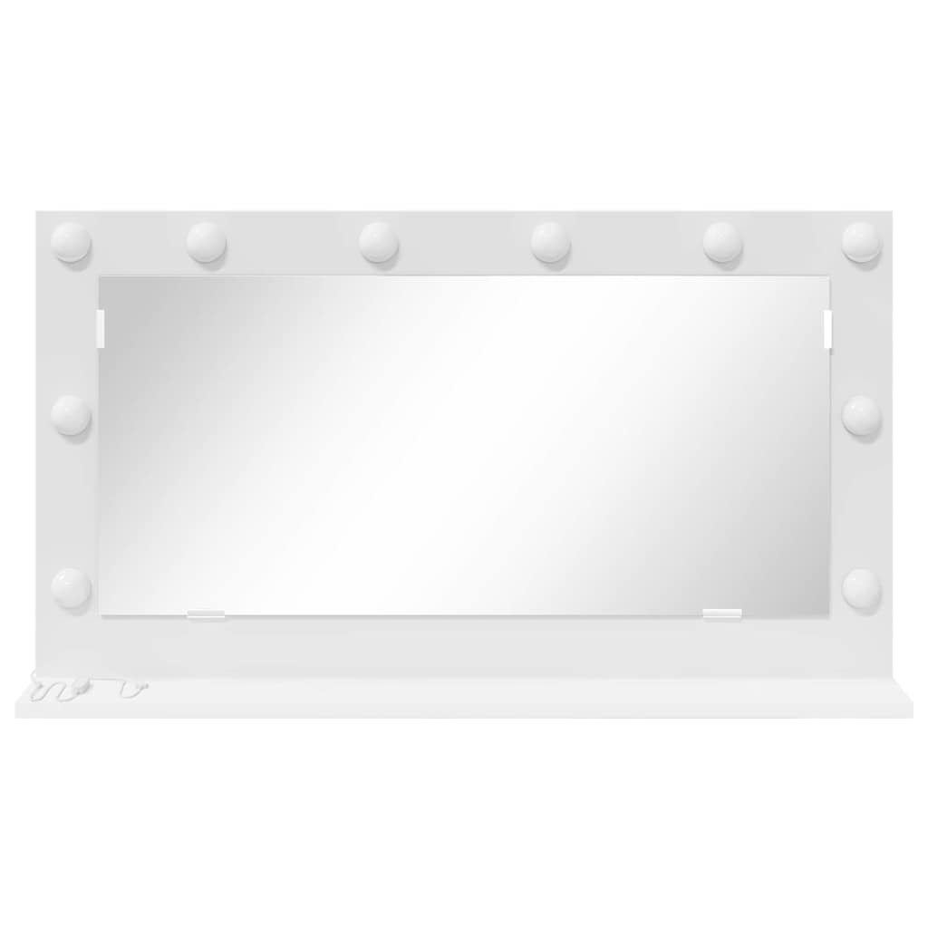 Vanity Mirror White 80 x 45 x 18 cm Engineered wood and glass