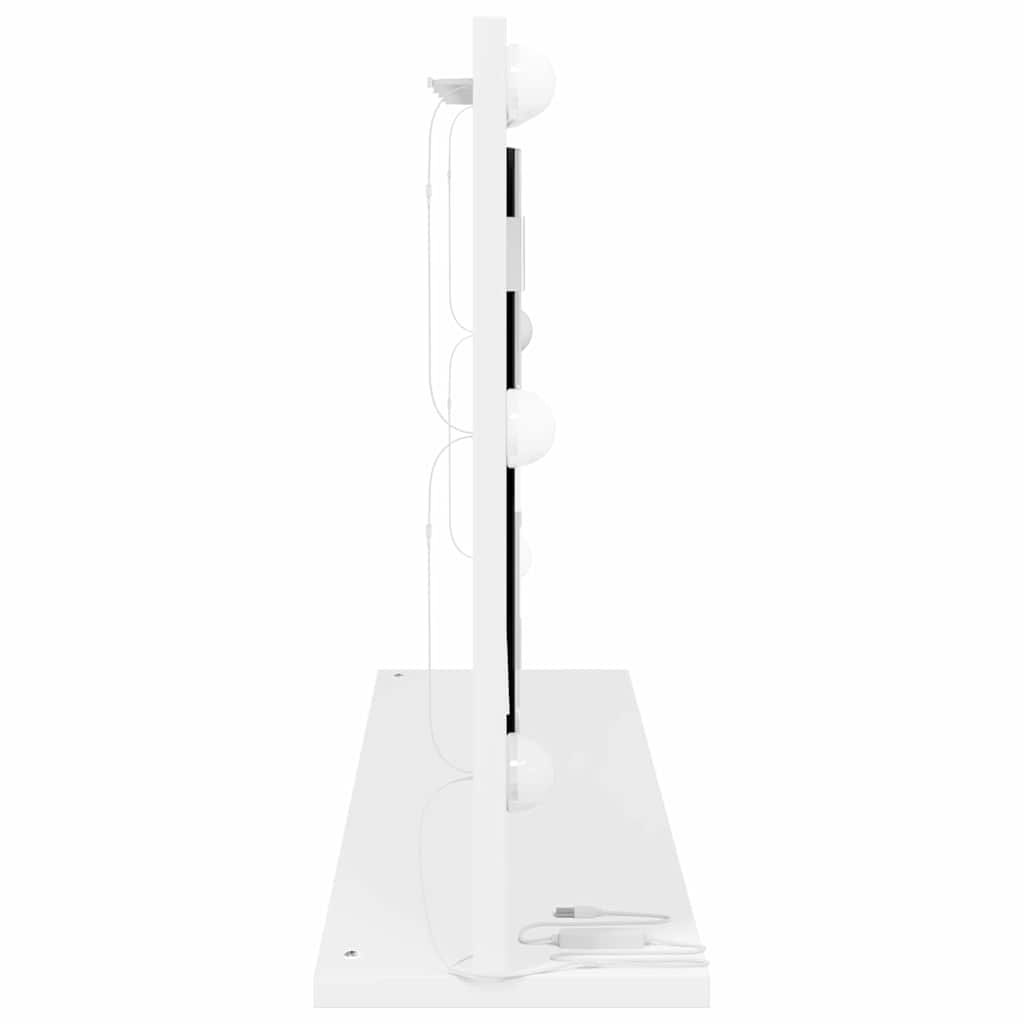 Vanity Mirror White 80 x 45 x 18 cm Engineered wood and glass