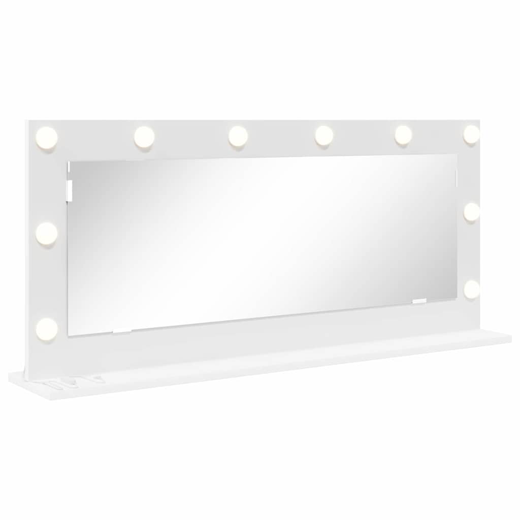 Vanity Mirror White 100 x 45 x 18 cm Engineered wood and glass