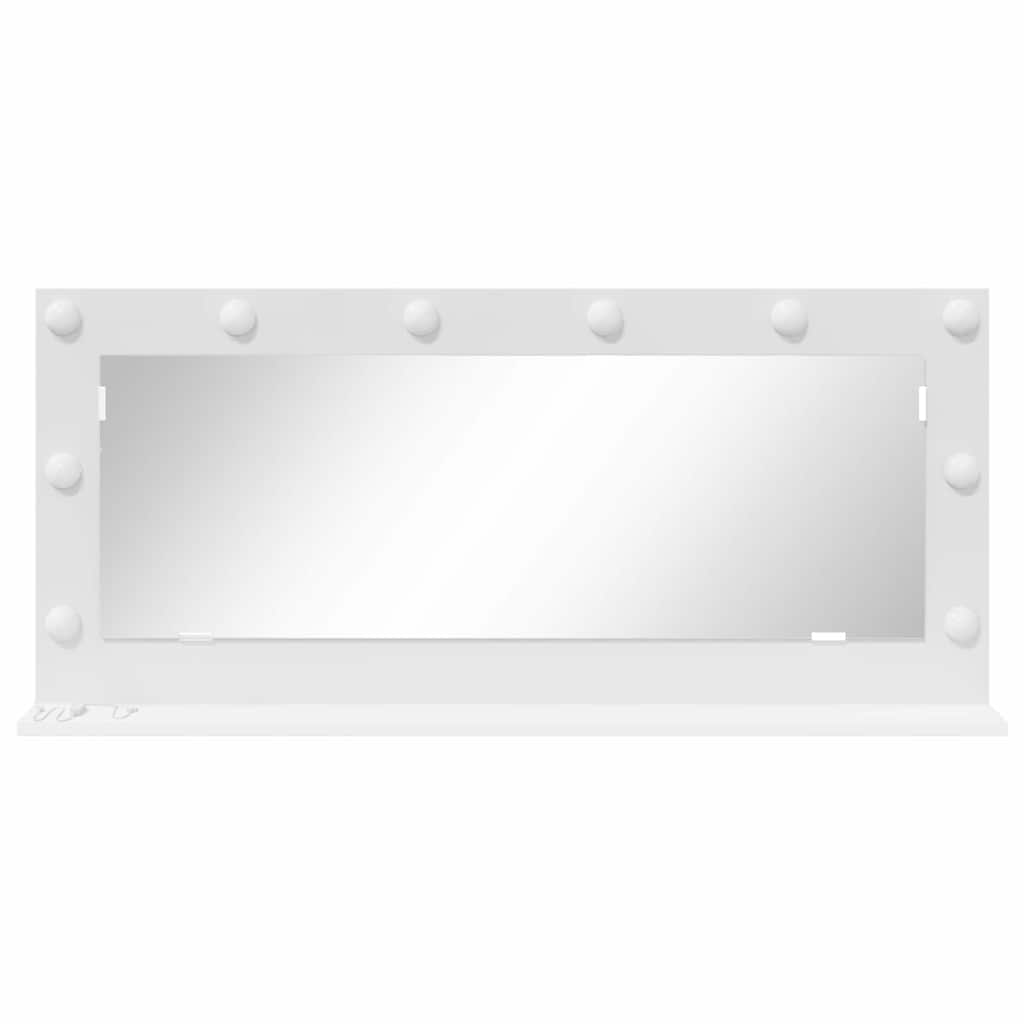 Vanity Mirror White 100 x 45 x 18 cm Engineered wood and glass