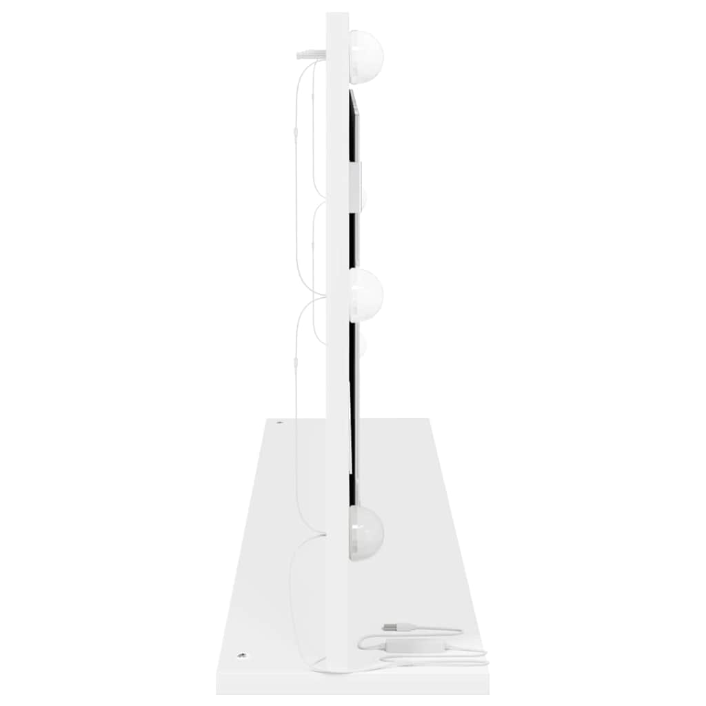 Vanity Mirror White 100 x 45 x 18 cm Engineered wood and glass