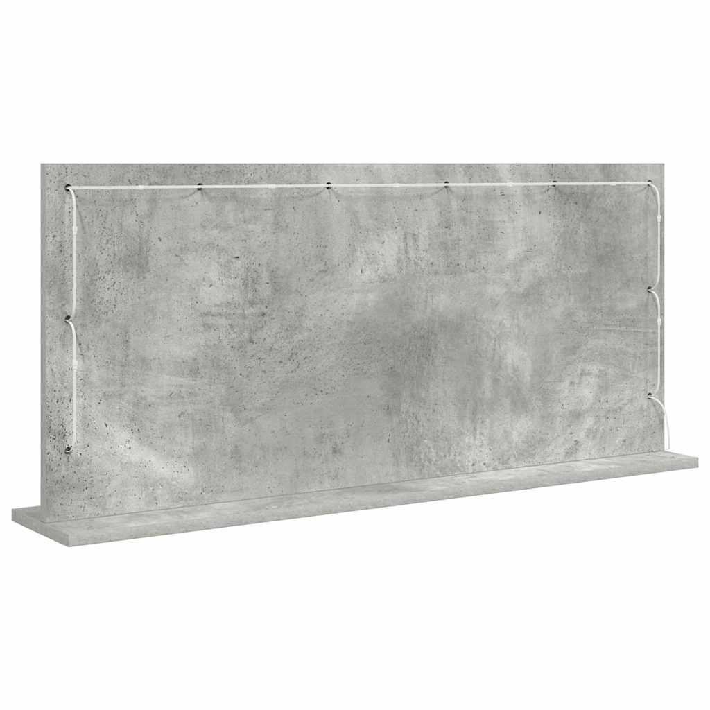 Vanity Mirror with Mirror Concrete Grey 100 x 45 x 18 cm