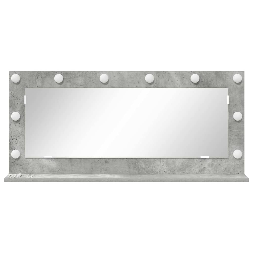 Vanity Mirror with Mirror Concrete Grey 100 x 45 x 18 cm