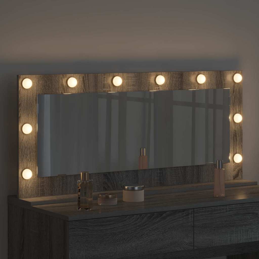 Vanity Mirror with Mirror Grey Sonoma 100 x 45 x 18 cm