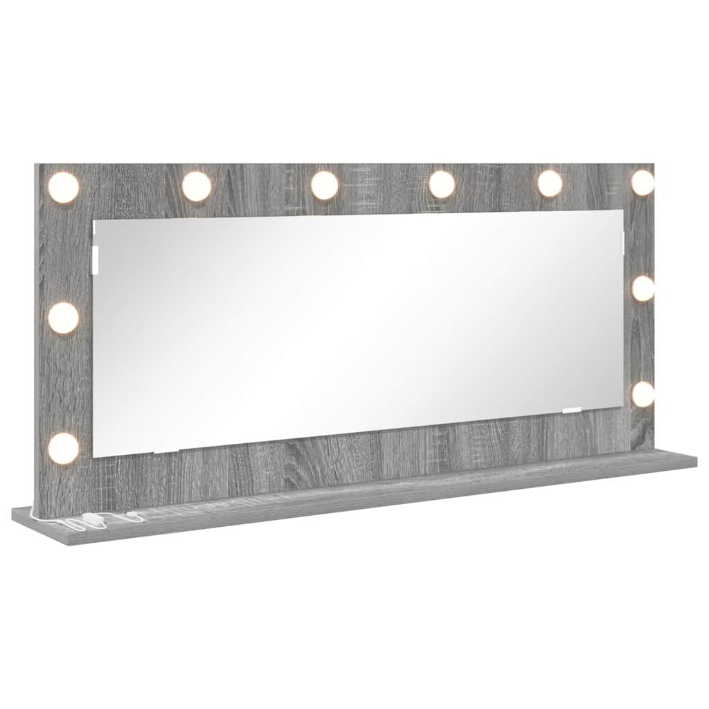 Vanity Mirror with Mirror Grey Sonoma 100 x 45 x 18 cm