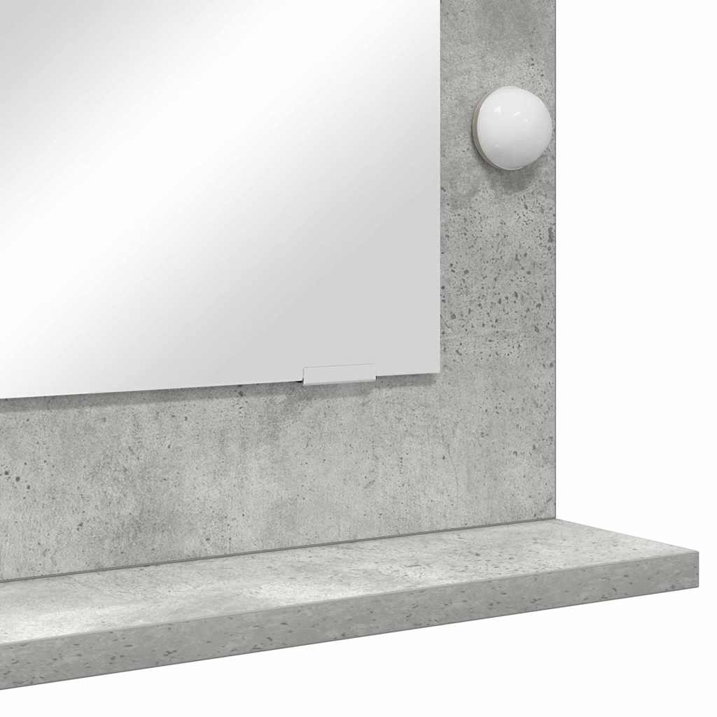 Vanity Mirror with Mirror Concrete Grey 70 x 50 x 18 cm