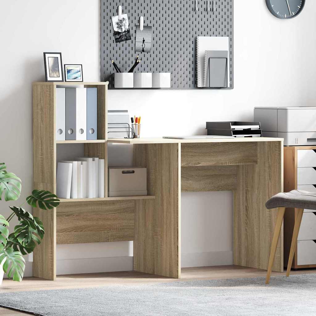 Desk Sonoma oak 131.5 x 50 x 106.5 cm Engineered wood