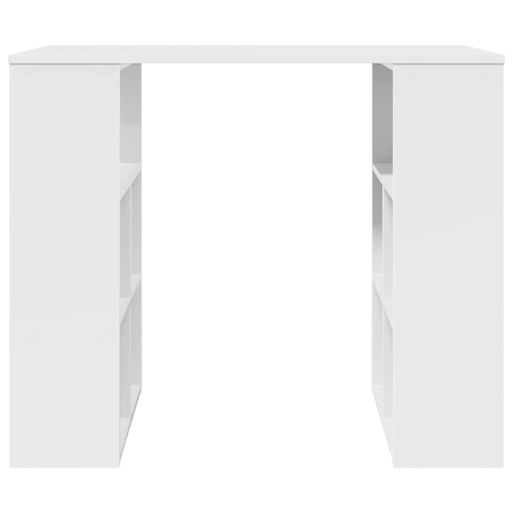 Desk with Shelf White 90 x 50 x 75 cm Engineered Wood