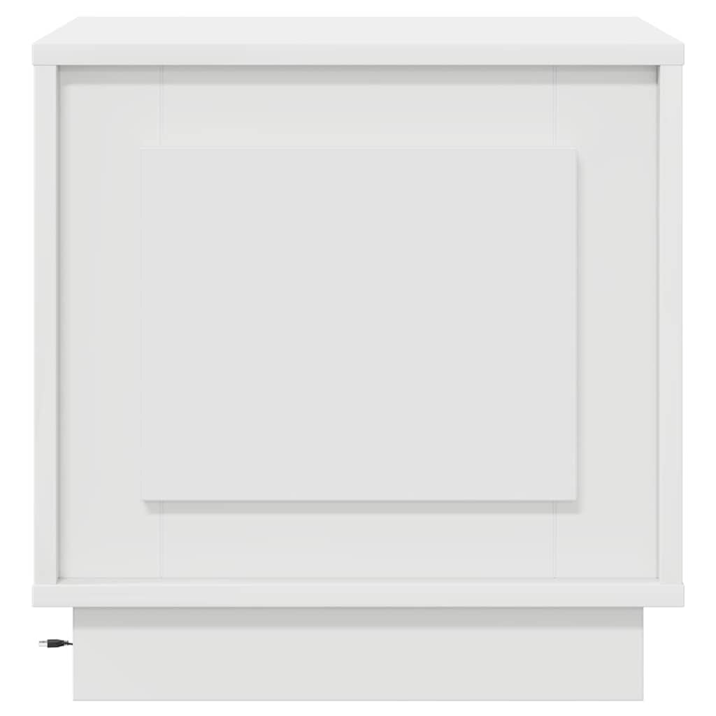Bedside Cabinet with White 44 x 34.5 x 45 cm Engineered wood