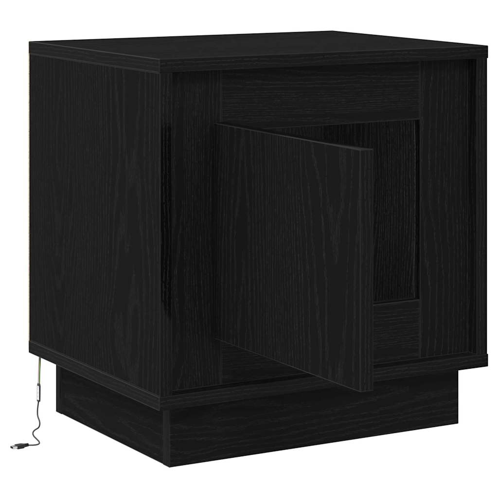 Bedside Cabinet 2 pcs Black 44 x 34.5 x 45 cm Engineered wood