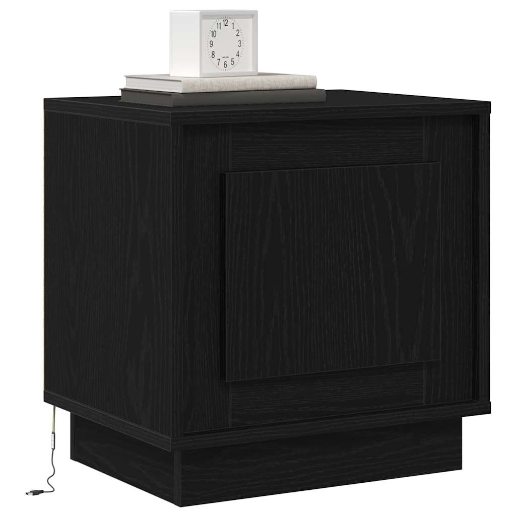 Bedside Cabinet 2 pcs Black 44 x 34.5 x 45 cm Engineered wood