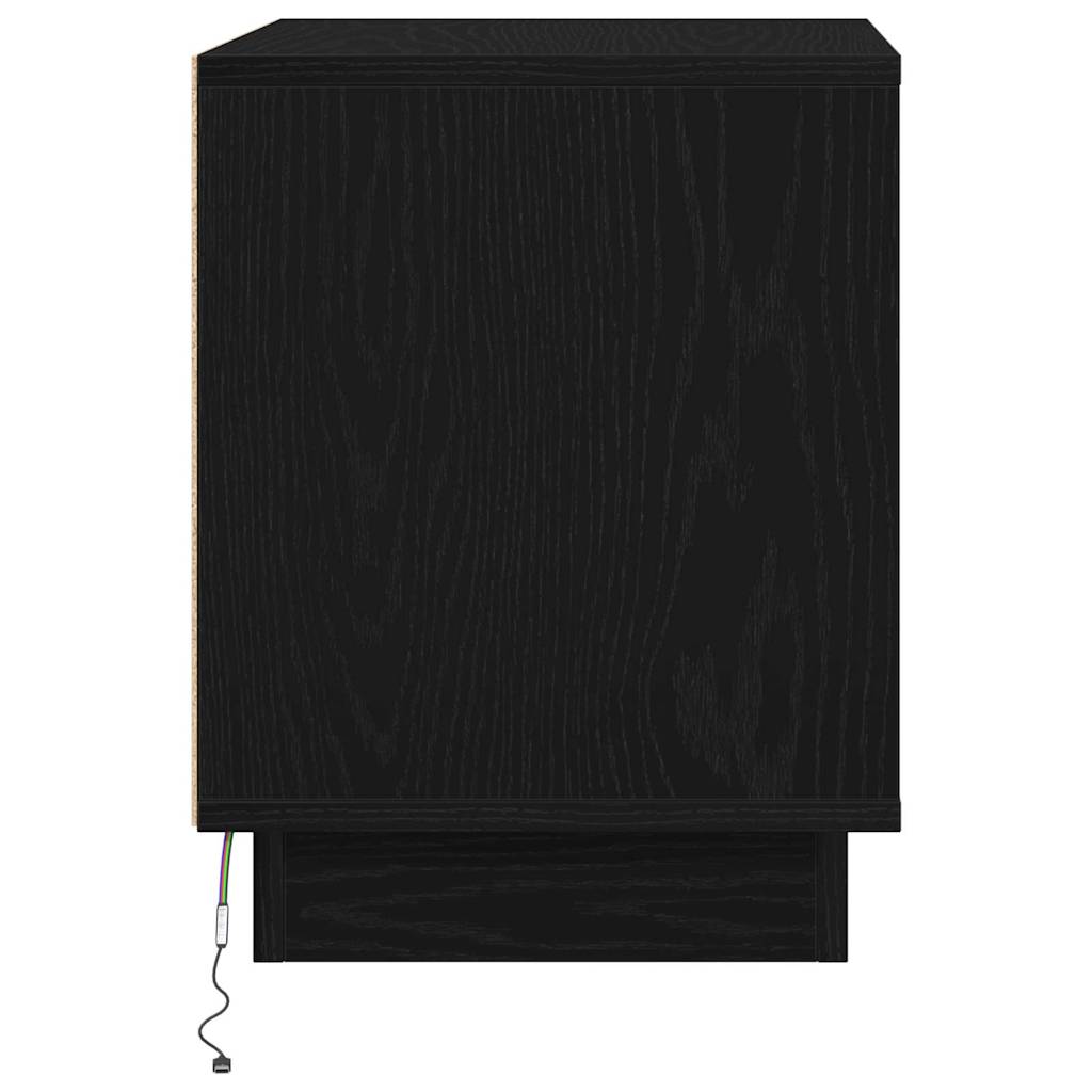 Bedside Cabinet 2 pcs Black 44 x 34.5 x 45 cm Engineered wood