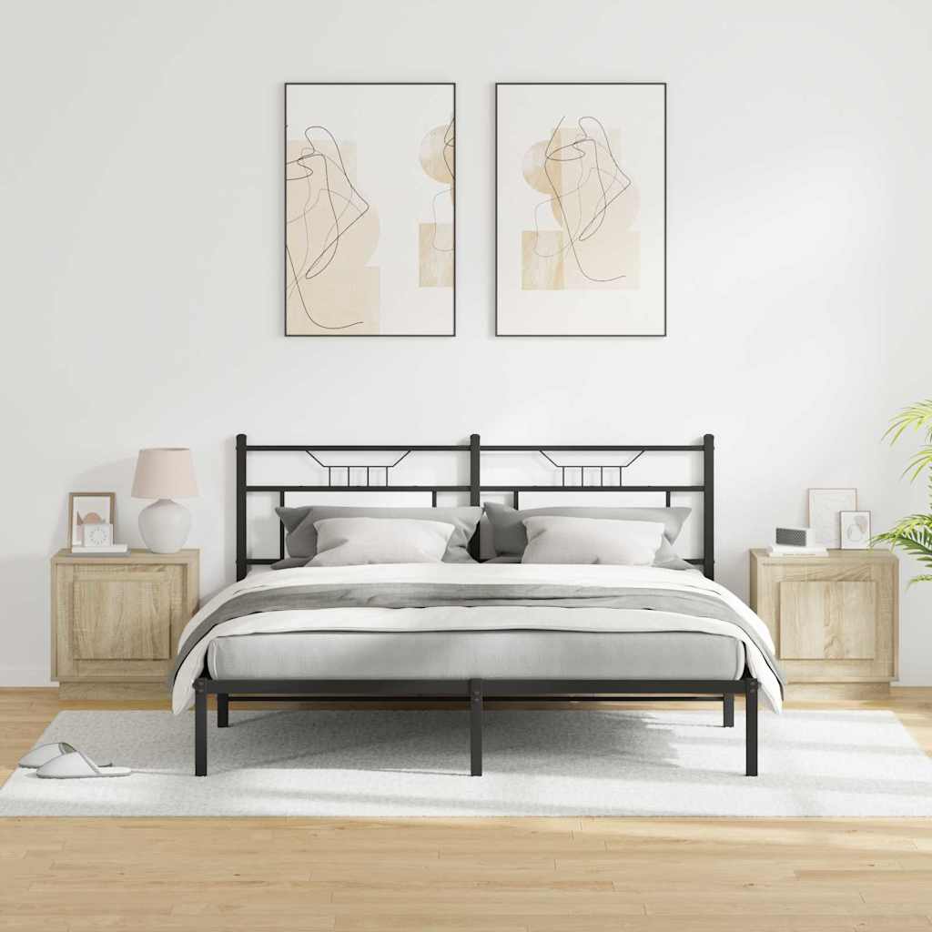 Bedside Cabinet with 2 pcs Sonoma oak 44 x 34.5 x 45 cm