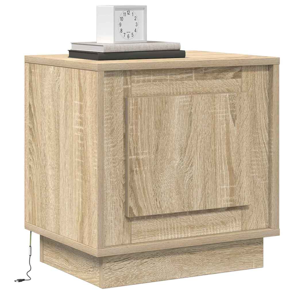 Bedside Cabinet with 2 pcs Sonoma oak 44 x 34.5 x 45 cm