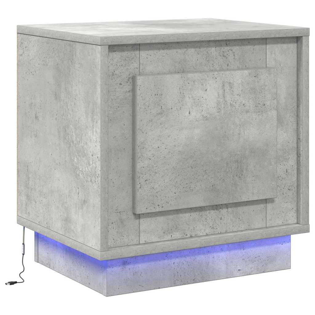 Bedside Cabinet Concrete grey 44 x 34.5 x 45 cm Engineered wood