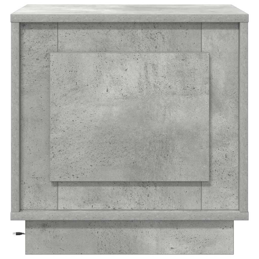 Bedside Cabinet with 2 pcs Concrete grey 44 x 34.5 x 45 cm