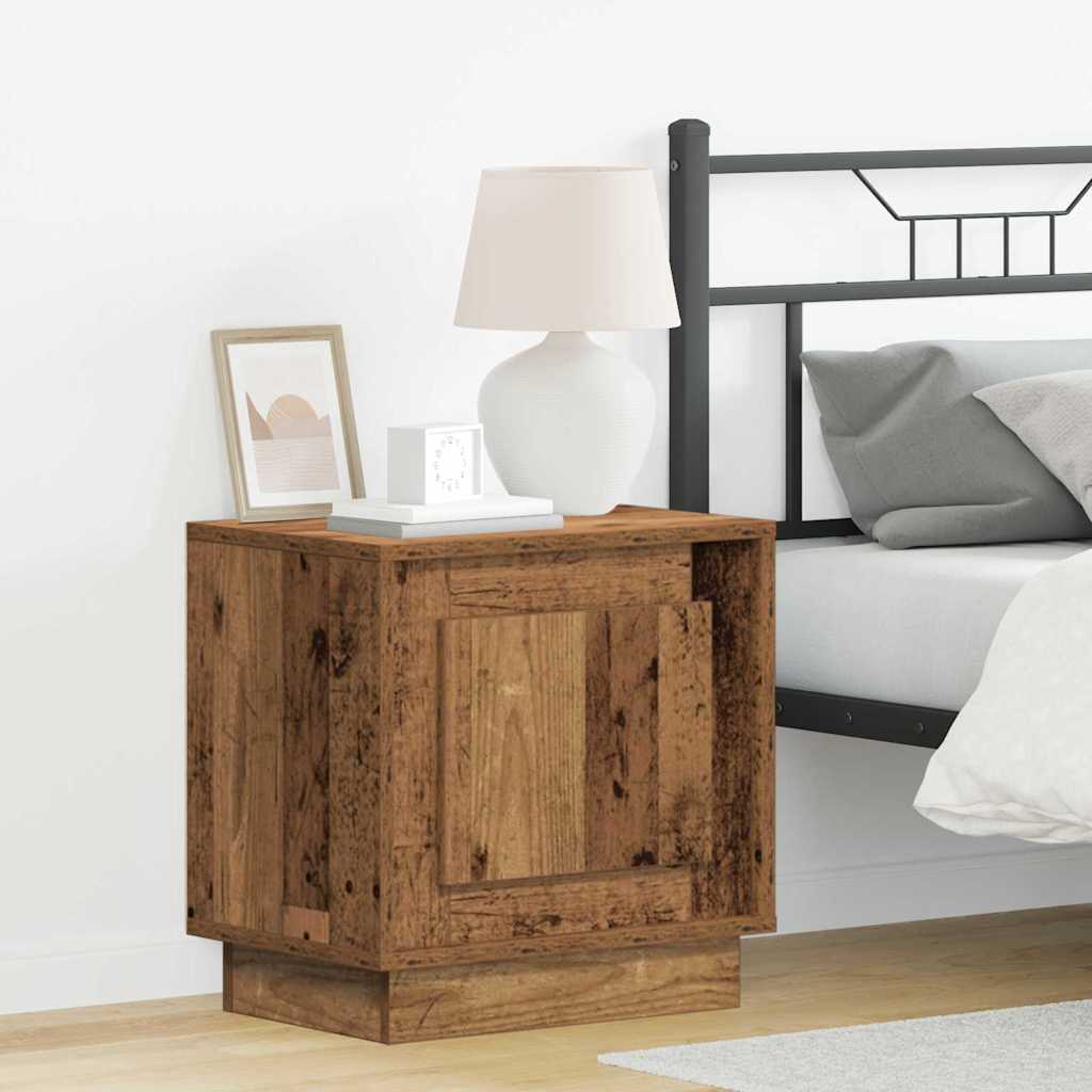 Bedside Cabinet with Old wood 44 x 34.5 x 45 cm Engineered wood