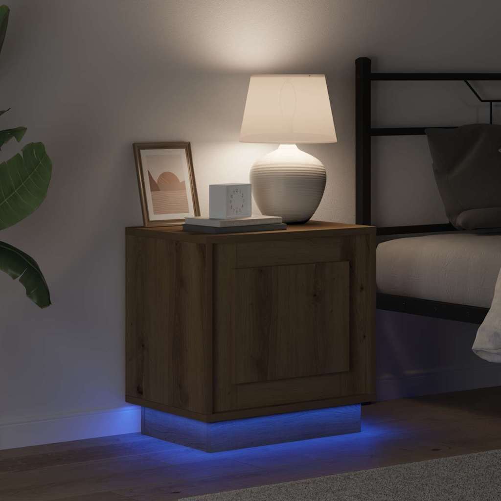 Bedside Cabinet with 2 pcs Artisan oak 44 x 34.5 x 45 cm