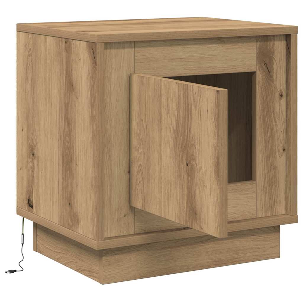 Bedside Cabinet with 2 pcs Artisan oak 44 x 34.5 x 45 cm