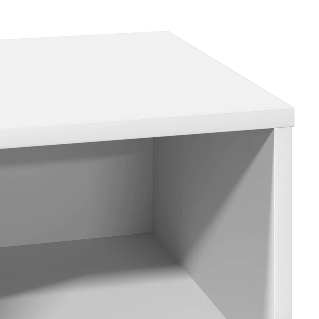 Bedside Cabinet with White 50 x 34.5 x 50 cm Engineered wood