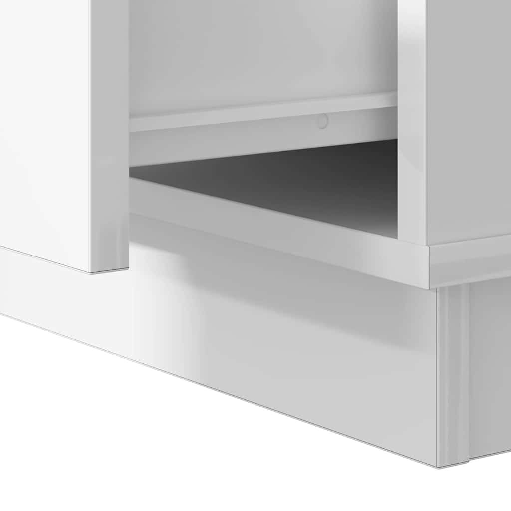 Bedside Cabinet with White 50 x 34.5 x 50 cm Engineered wood