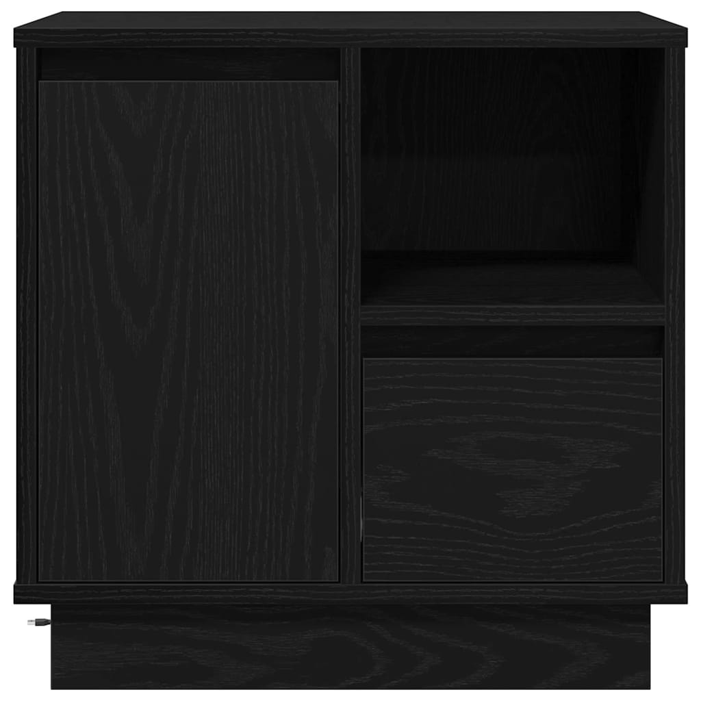 Bedside Cabinet 2 pcs Black 50 x 34.5 x 50 cm Engineered wood