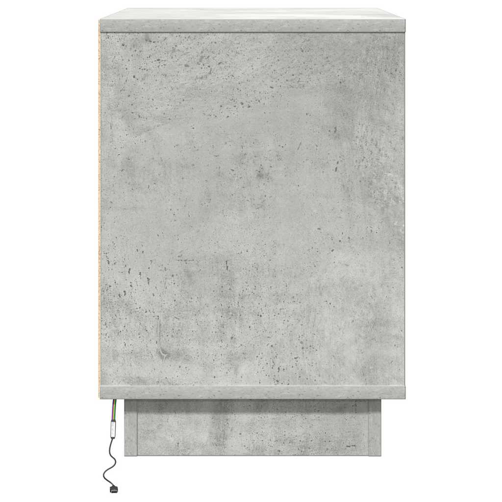 Bedside Cabinet with 2 pcs Concrete grey 50 x 34.5 x 50 cm
