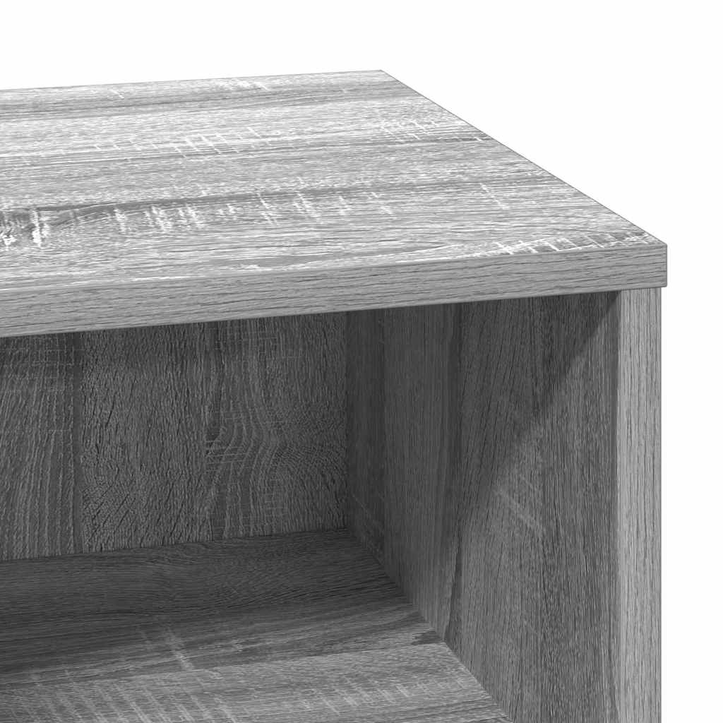 Bedside Cabinet with Grey 50 x 34.5 x 50 cm Engineered wood