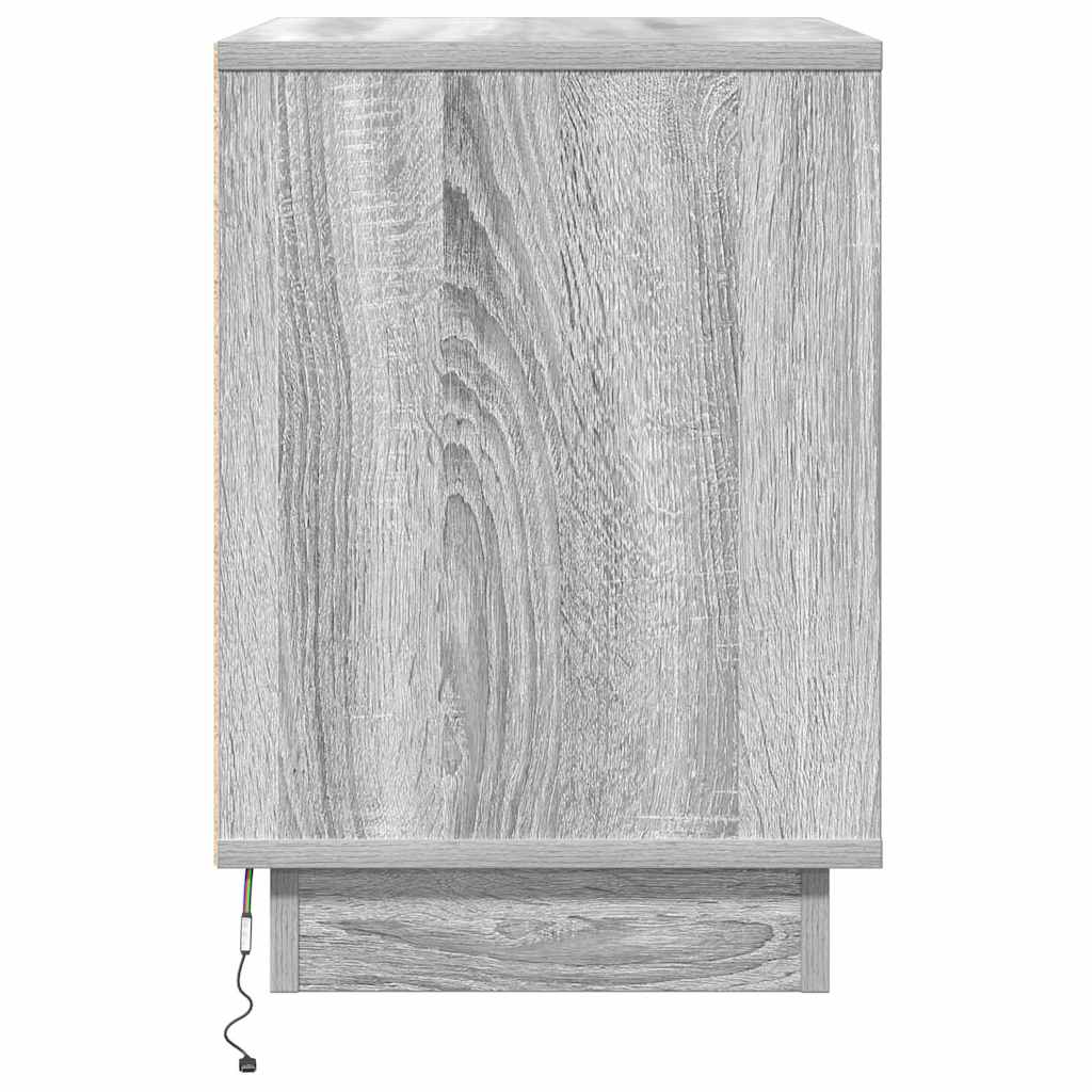 Bedside Cabinet 2 pcs Grey 50 x 34.5 x 50 cm Engineered wood
