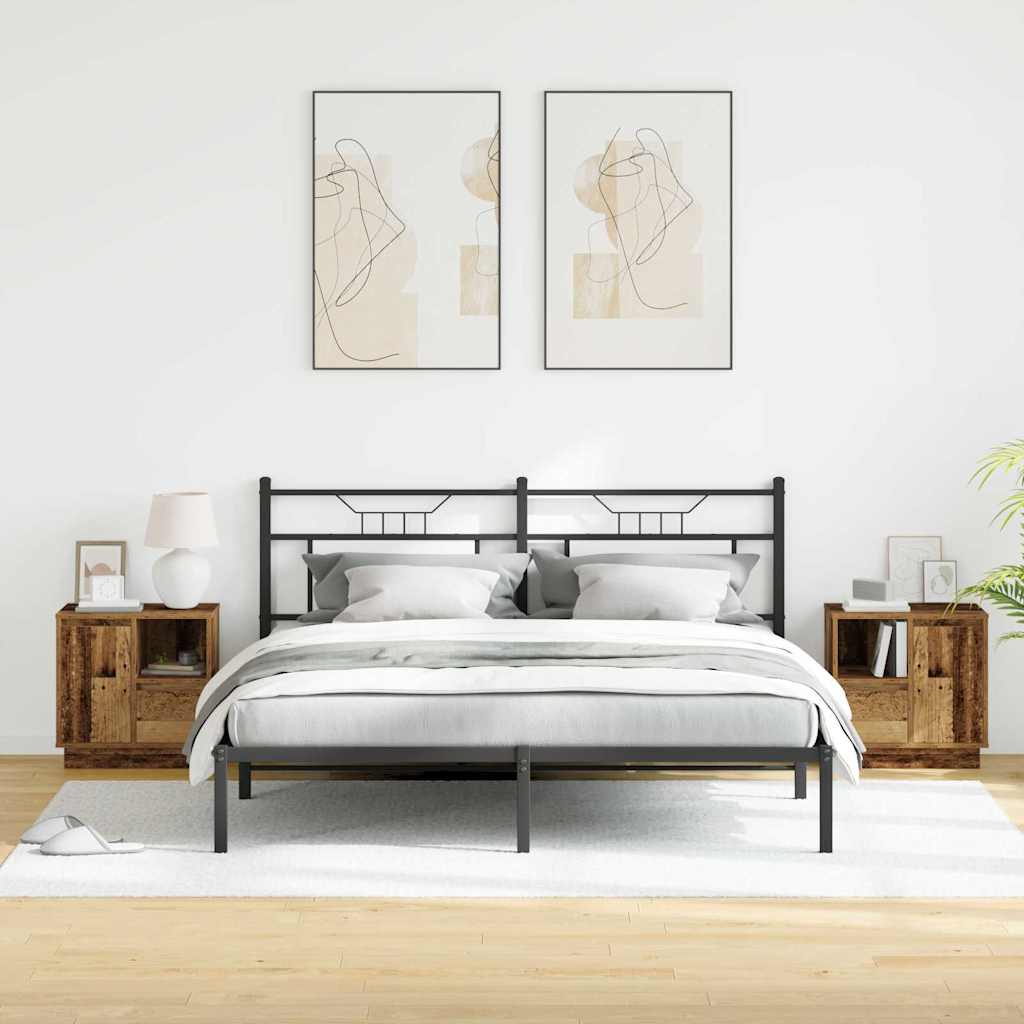 Bedside Cabinet with Drawer 2 pcs Old Wood 50 x 34.5 x 50 cm