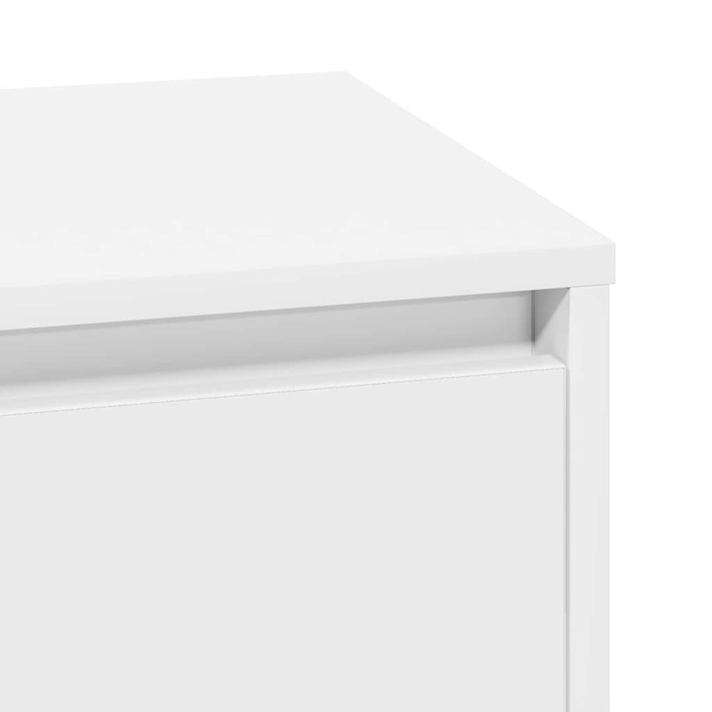 Bedside Cabinet with White 39 x 34.5 x 50 cm Engineered wood