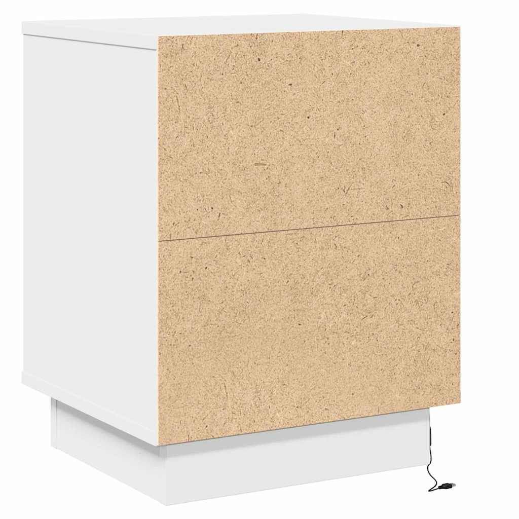 Bedside Cabinet 2 pcs White 39 x 34.5 x 50 cm Engineered wood