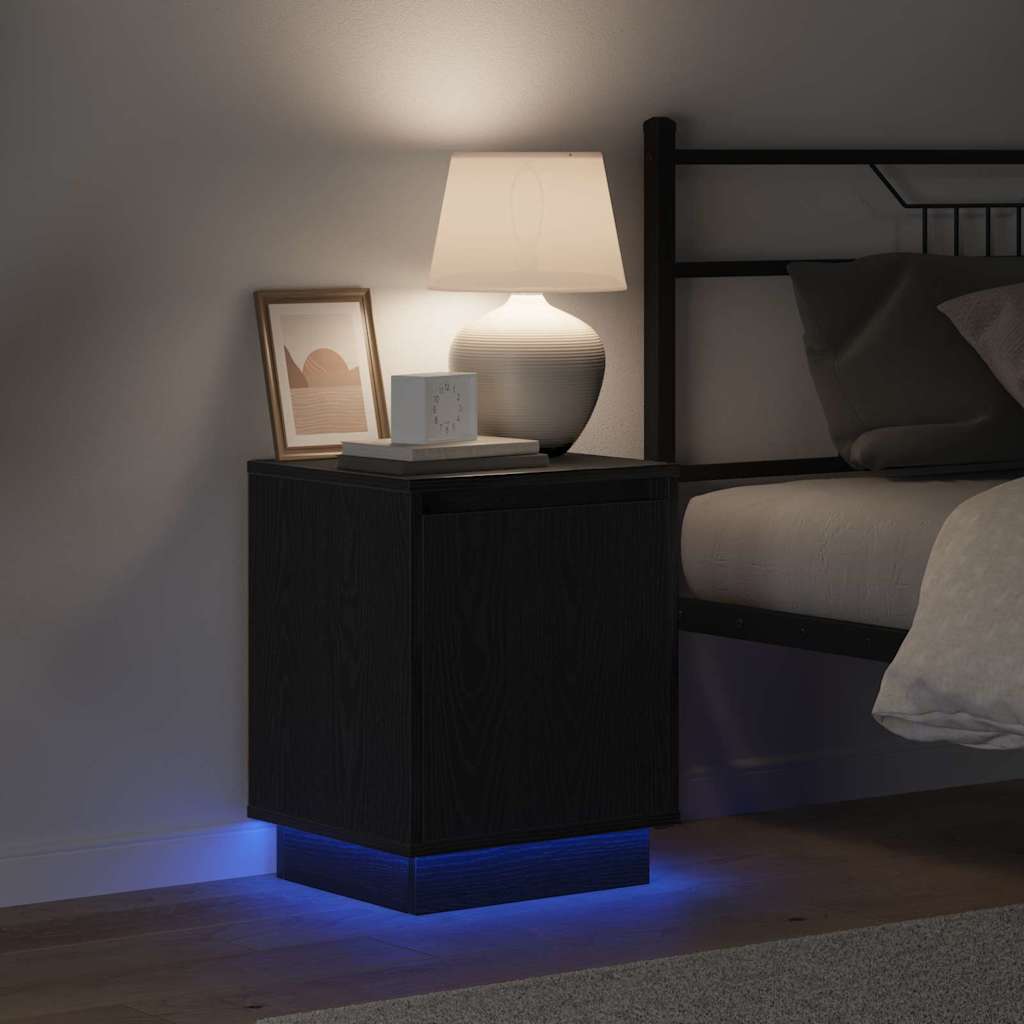 Bedside Cabinet 2 pcs Black 39 x 34.5 x 50 cm Engineered wood