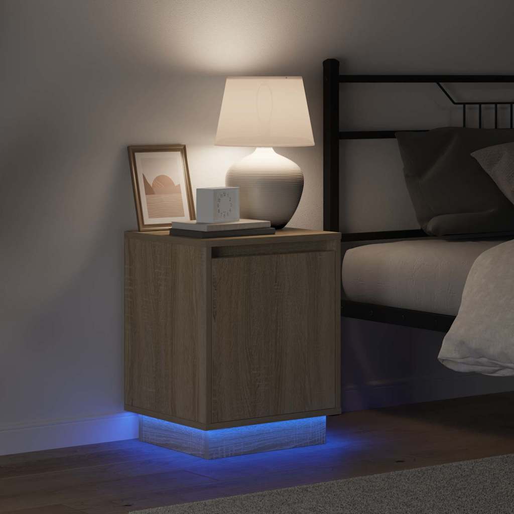 Bedside Cabinet Sonoma oak 39 x 34.5 x 50 cm Engineered wood