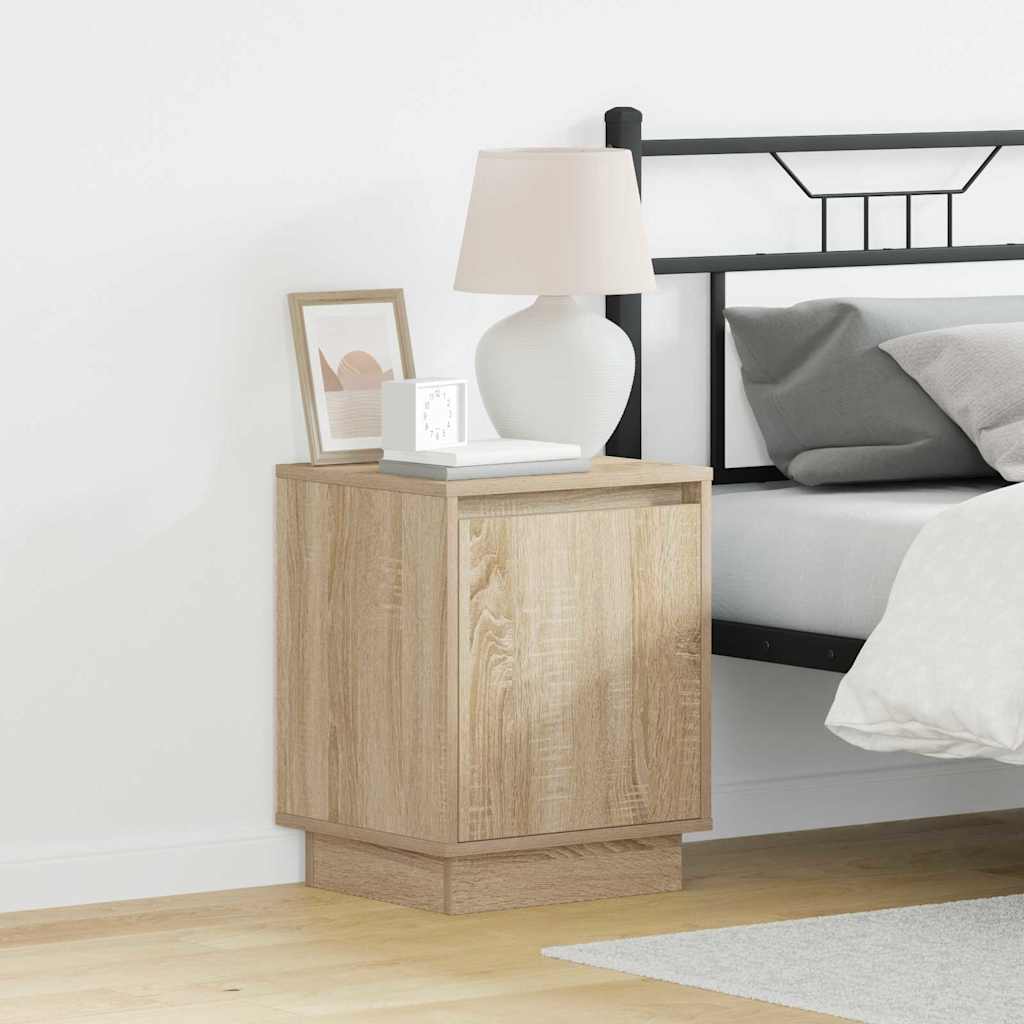 Bedside Cabinet Sonoma oak 39 x 34.5 x 50 cm Engineered wood