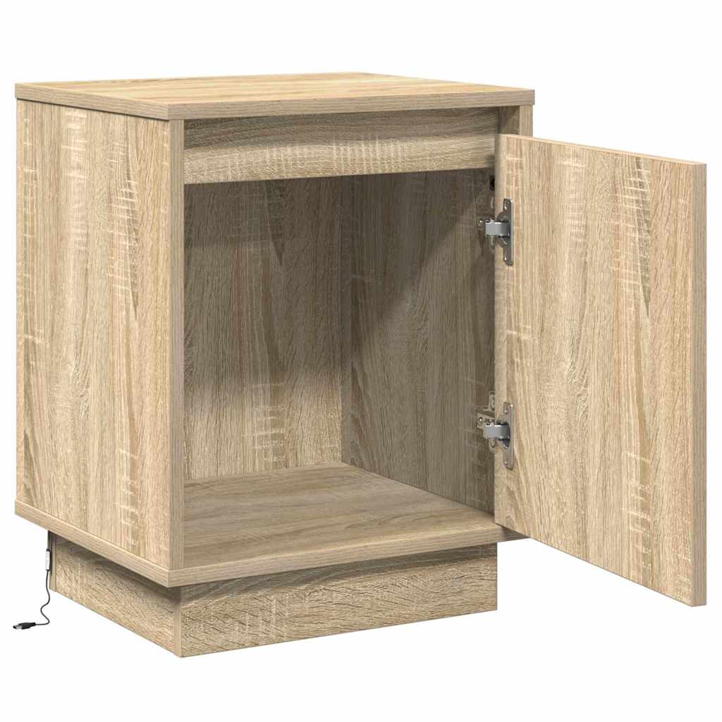 Bedside Cabinet Sonoma oak 39 x 34.5 x 50 cm Engineered wood