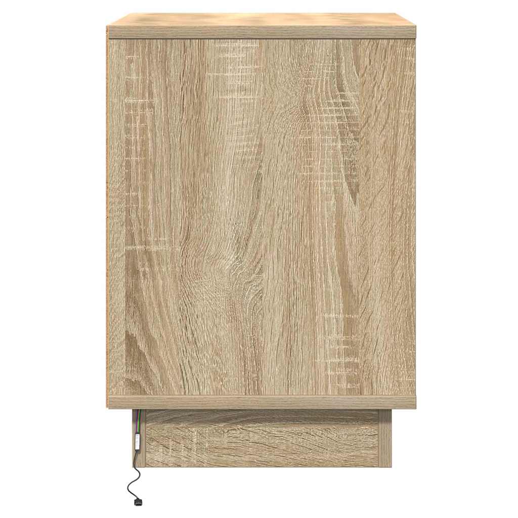 Bedside Cabinet Sonoma oak 39 x 34.5 x 50 cm Engineered wood