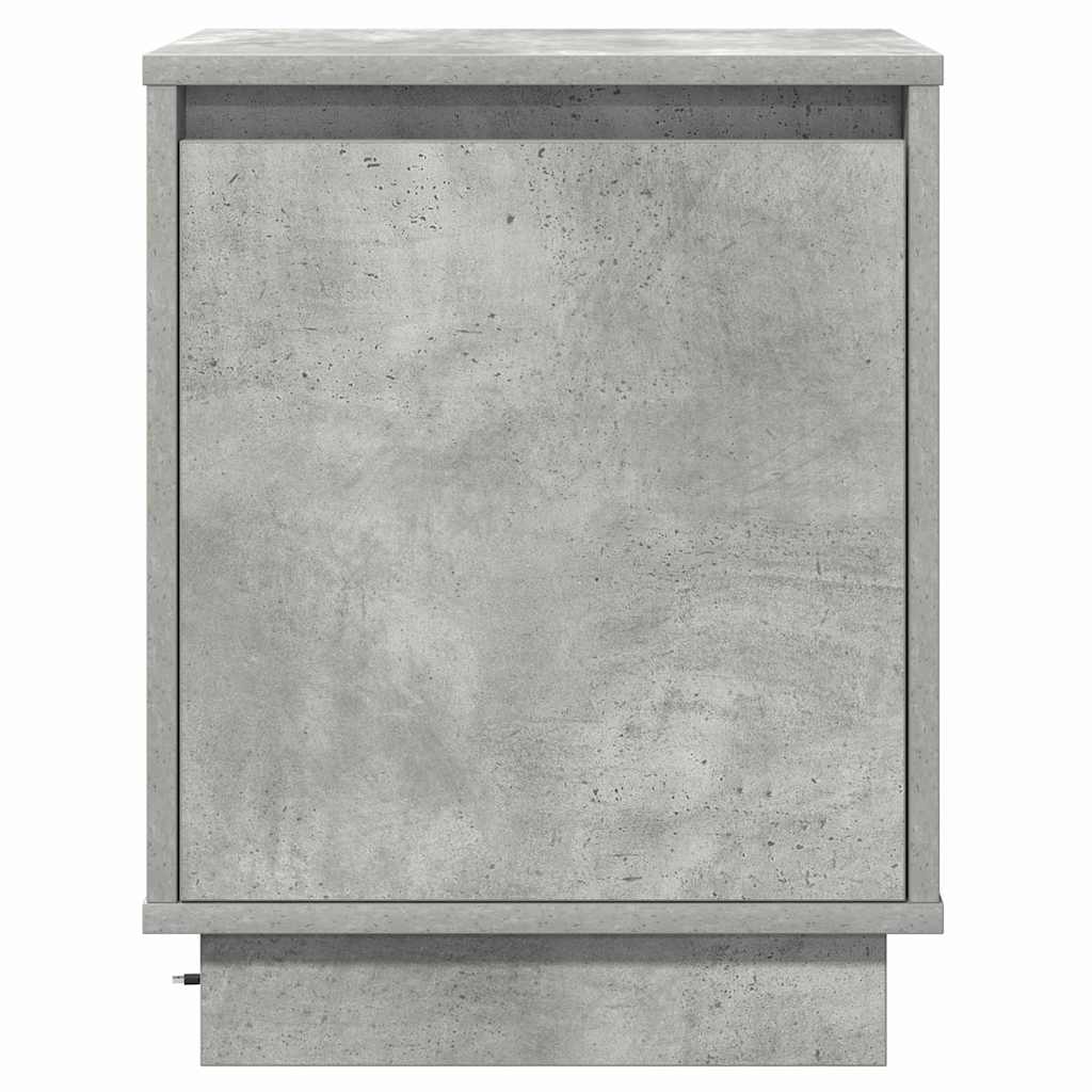 Bedside Cabinet with 2 pcs Concrete grey 39 x 34.5 x 50 cm
