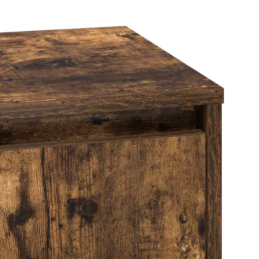 Bedside Cabinet Smoked oak 39 x 34.5 x 50 cm Engineered wood