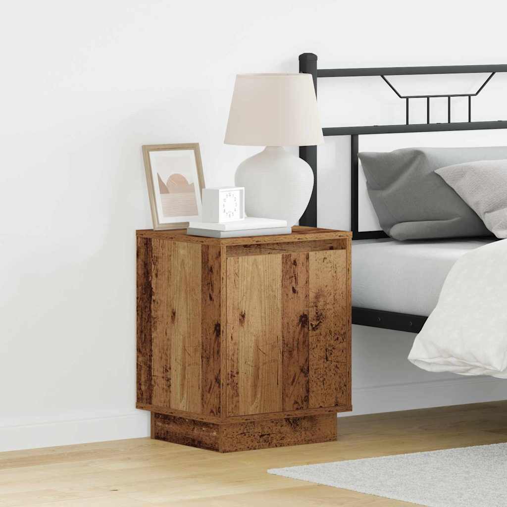 Bedside Cabinet with Old Wood 39 x 34.5 x 50 cm Engineered wood