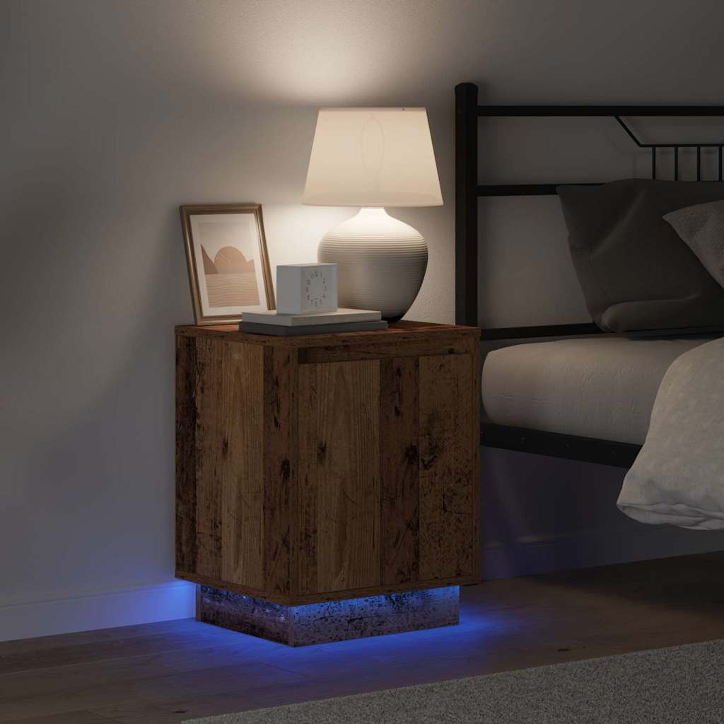 Bedside Cabinet with 2 pcs Old wood 39 x 34.5 x 50 cm