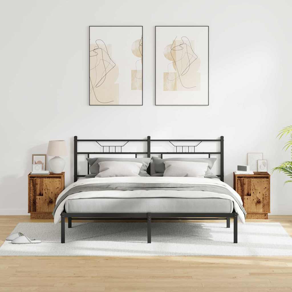 Bedside Cabinet with 2 pcs Old wood 39 x 34.5 x 50 cm