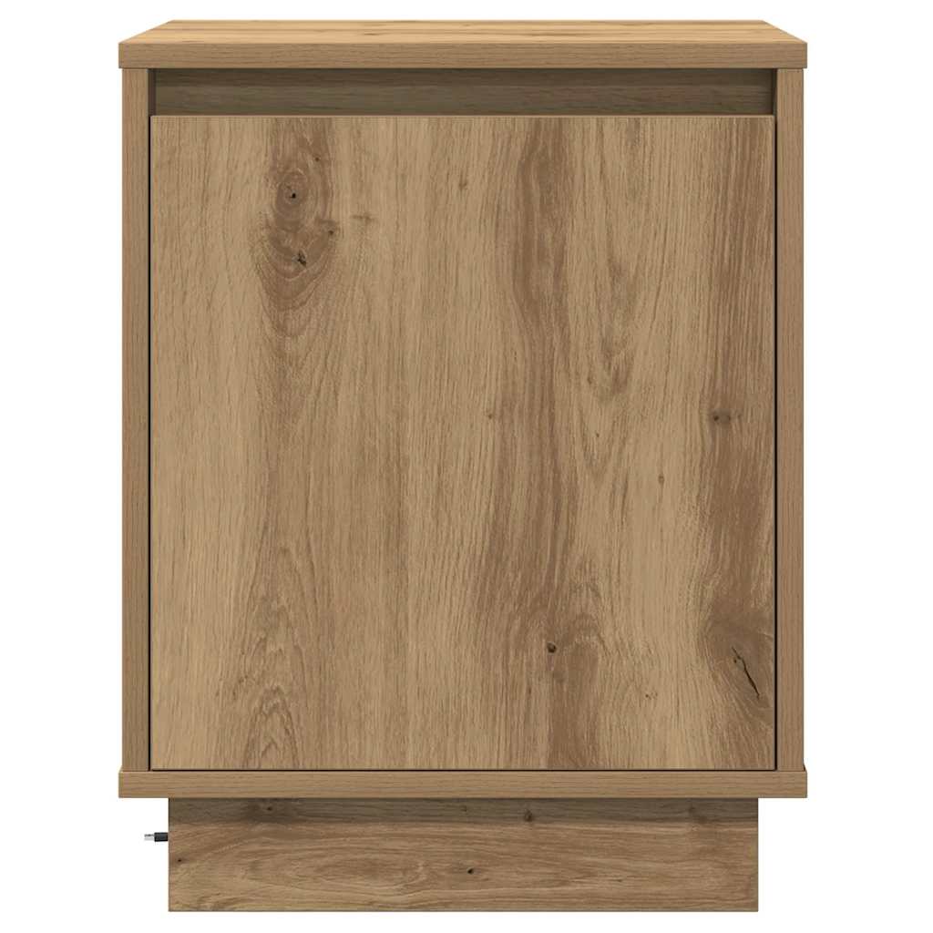 Bedside Cabinet with 2 pcs Artisan oak 39 x 34.5 x 50 cm