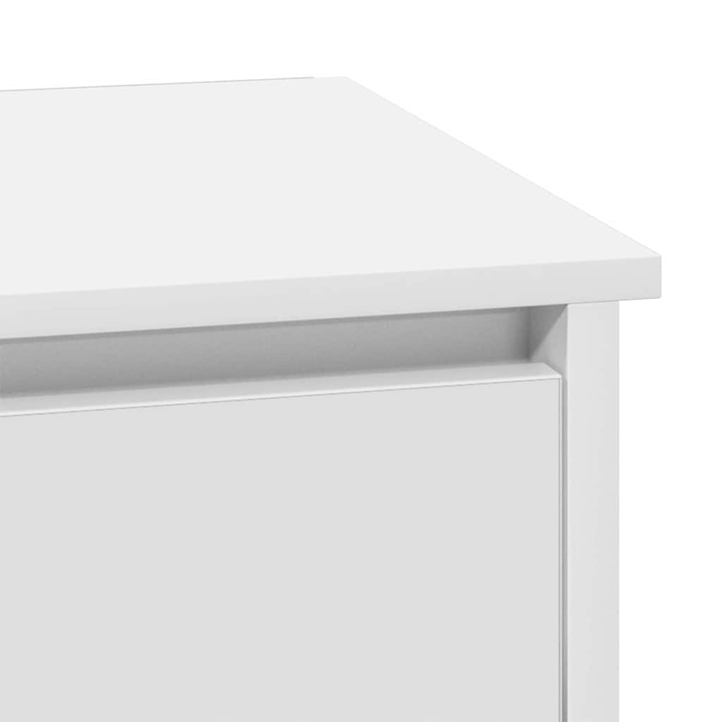 Bedside Cabinet with White 39 x 34.5 x 50 cm Engineered wood