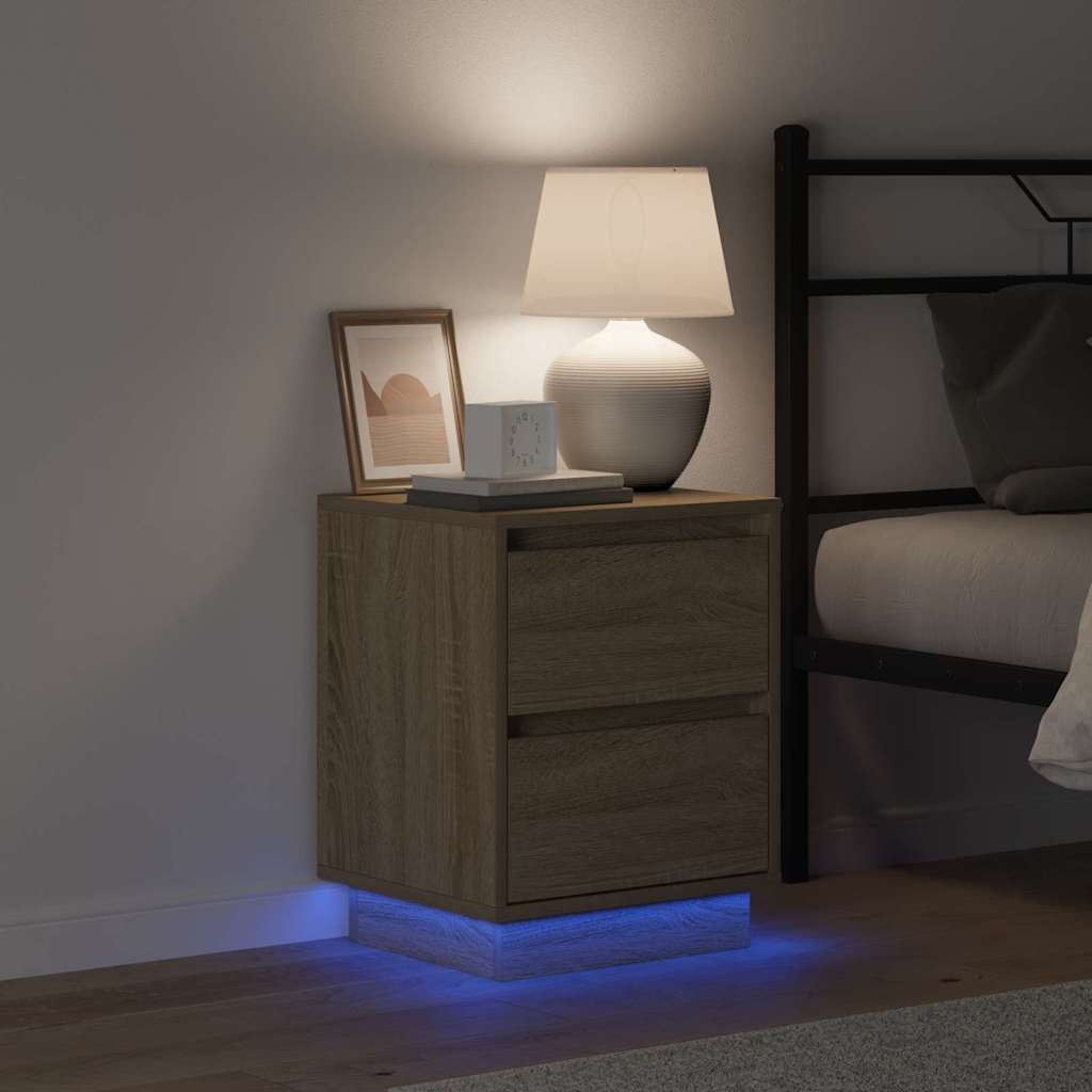 Bedside Cabinet Sonoma oak 39 x 34.5 x 50 cm Engineered wood